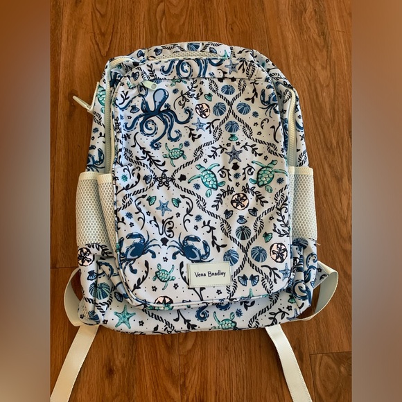 Vera Bradley Reactive Grand Backpack in Mint Sea Life New main image 11